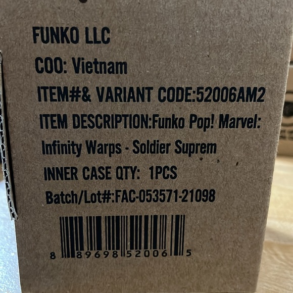 NEW IN BOX FunkoPop: Infinity Warps Soldier Supreme (858) - Picture 7 of 7